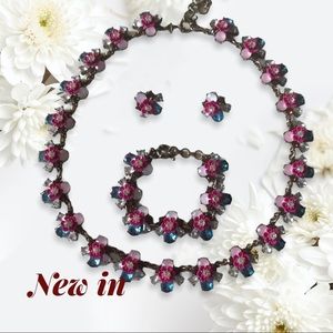 NWOT J CREW PINK POSEY JEWELRY SET